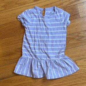 Primary Lavender Stripe Peplum Tee